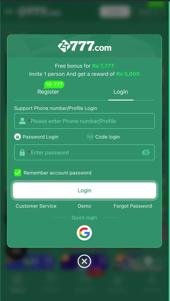zt777 game login