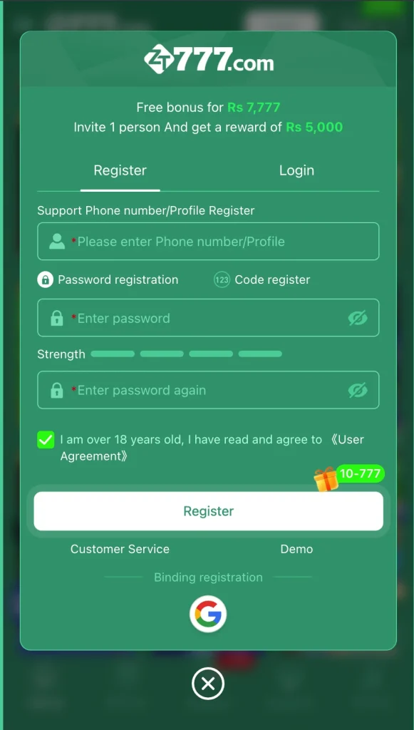 zt777 game signup